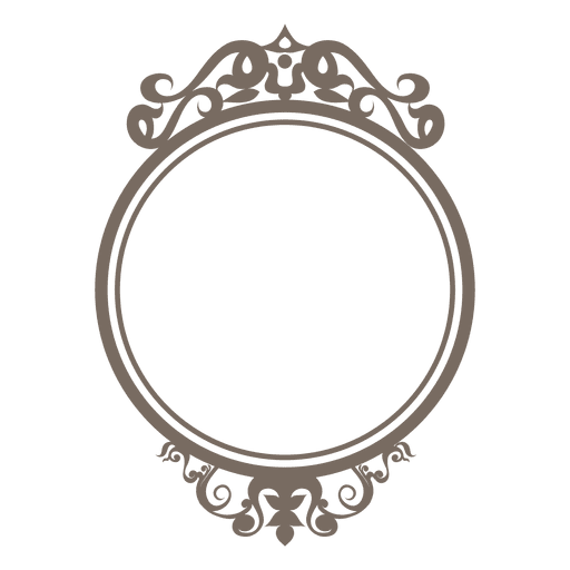 Download Decorative ornate round frame - Transparent PNG & SVG vector