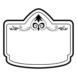 Moldura retangular decorativa 3 Desenho PNG