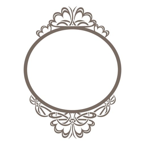 Decorative rounded ornate frame PNG Design