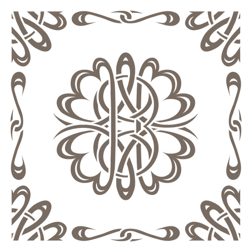 Decorative swirling frame ornament PNG Design