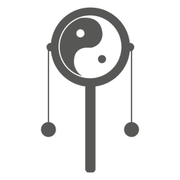 Decorative yin yang ball PNG Design