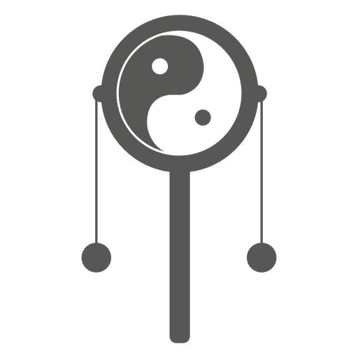 Decorative yin yang ball PNG Design