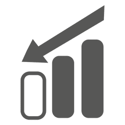 Abnehmender Diagrammpfeil Richtung Pfeil PNG-Design
