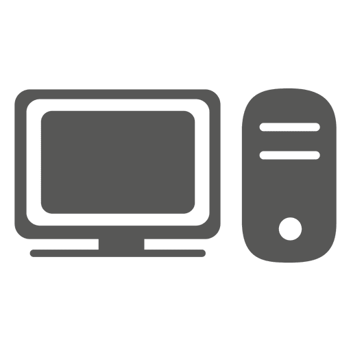 Desktop computer icon PNG Design