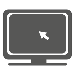 Desktop monitor with cursor icon PNG Design
