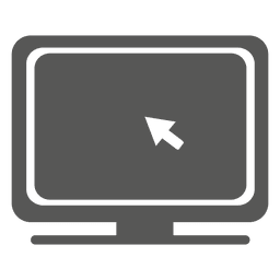 Monitor de área de trabalho com ícone de cursor Transparent PNG