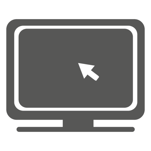 Monitor de área de trabalho com ícone de cursor Desenho PNG