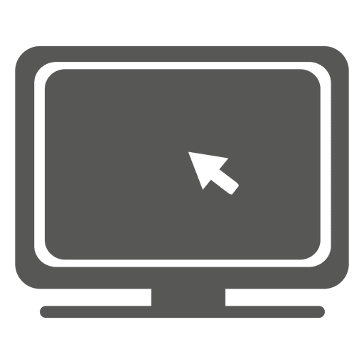 Monitor de escritorio con icono de cursor Diseño PNG