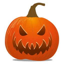 Emoticon de calabaza diablo Diseño PNG