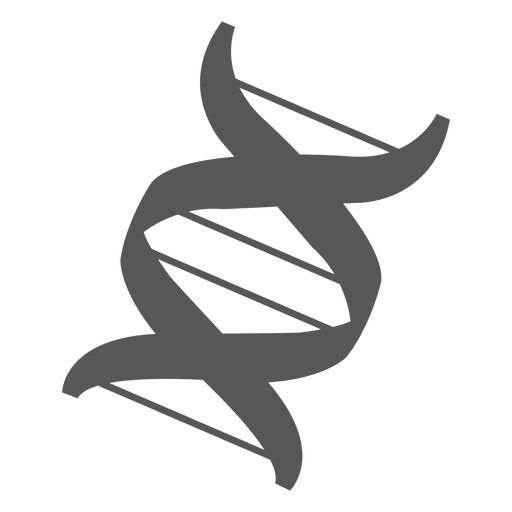 DNA forming icon silhouette
