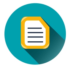 Document circle icon PNG Design