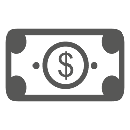 Icono de billete de un dólar Transparent PNG
