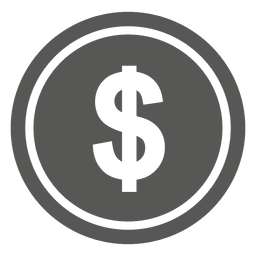 Icono de moneda de dólar Transparent PNG