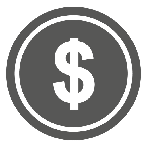 Dollar coin icon PNG Design