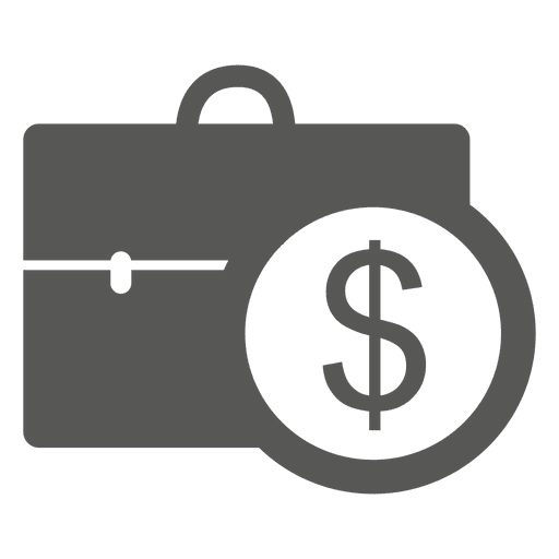 Dollar coin on briefcase PNG Design