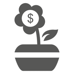 Ícone de planta de dólar Desenho PNG