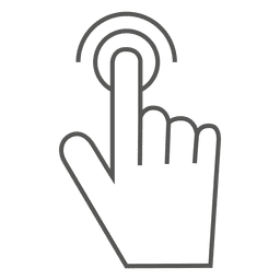 Doppeltippen Sie auf das Gesten-Symbol PNG-Design
