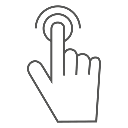 Icono de gesto de doble toque Diseño PNG