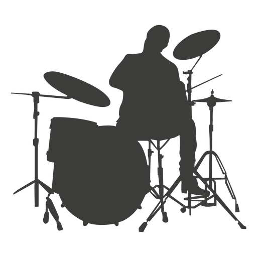Schlagzeuger Musiker Silhouette PNG-Design