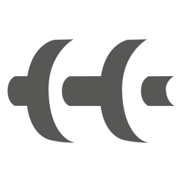 Dumbbell shade side icon Transparent PNG