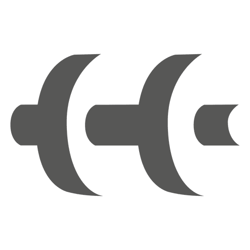 Hantel Schatten Seite Symbol PNG-Design