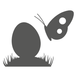Easter egg with butterfly PNG Design