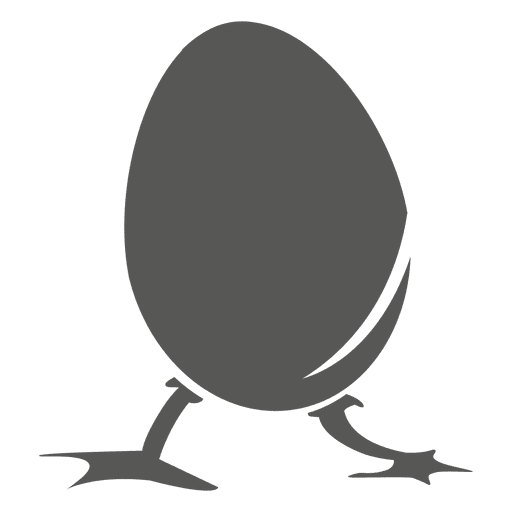 Egg with legs icon