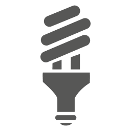 Icono de bombilla de energía Transparent PNG