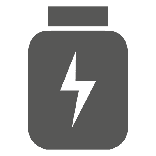 Energy sign bottle icon