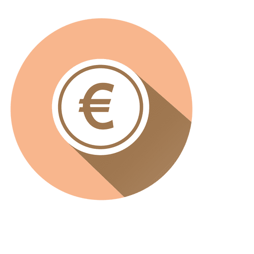 Icono de círculo euro 2 Diseño PNG