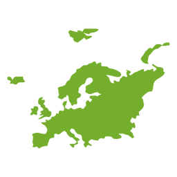 European continental green map PNG Design Transparent PNG