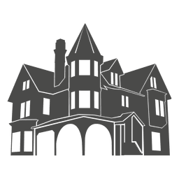 European house silhouette 1