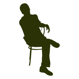Executive sitting on chair PNG Design