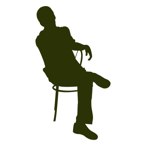 Executive sitting on chair PNG Design