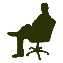 Ejecutivo sentado silueta 1 Diseño PNG