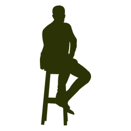 Executive sitting silhouette 2 PNG Design