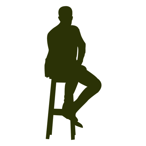 Executive sitzende Silhouette 2 PNG-Design