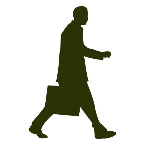 Executive walking silhouette PNG Design