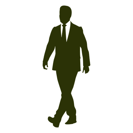 Executive walking silhouette 2 PNG Design