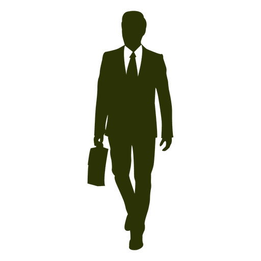 Executive walking silhouette 3 PNG Design