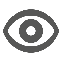 Icono de ojo plano Diseño PNG
