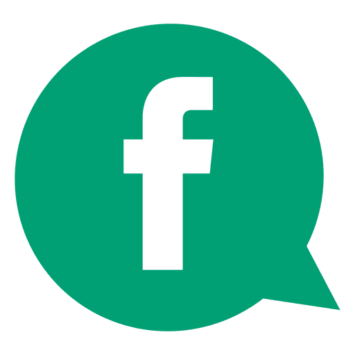 Facebook bubble icon PNG Design