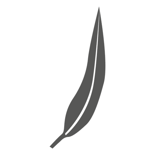 Falcate line silhouette leaf PNG Design