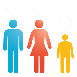Sprechblase der Familiensymbole PNG-Design