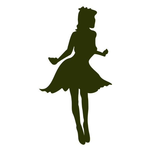 Fashion girl posing silhouette PNG Design