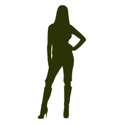 Mode Mädchen Silhouette PNG-Design
