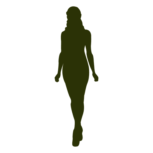 Menina da moda caminhando silhueta 3 Desenho PNG