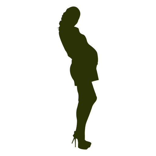 Download Fashion pregnant woman silhouette - Transparent PNG & SVG vector file