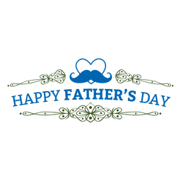 Father's day ornate badge PNG Design