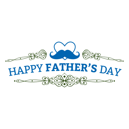 Father's day ornate badge PNG Design